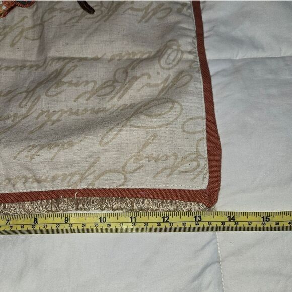 Fall Pier 1 Table Runner w/ embroidered birds 48x13.5 - Picture 5 of 11